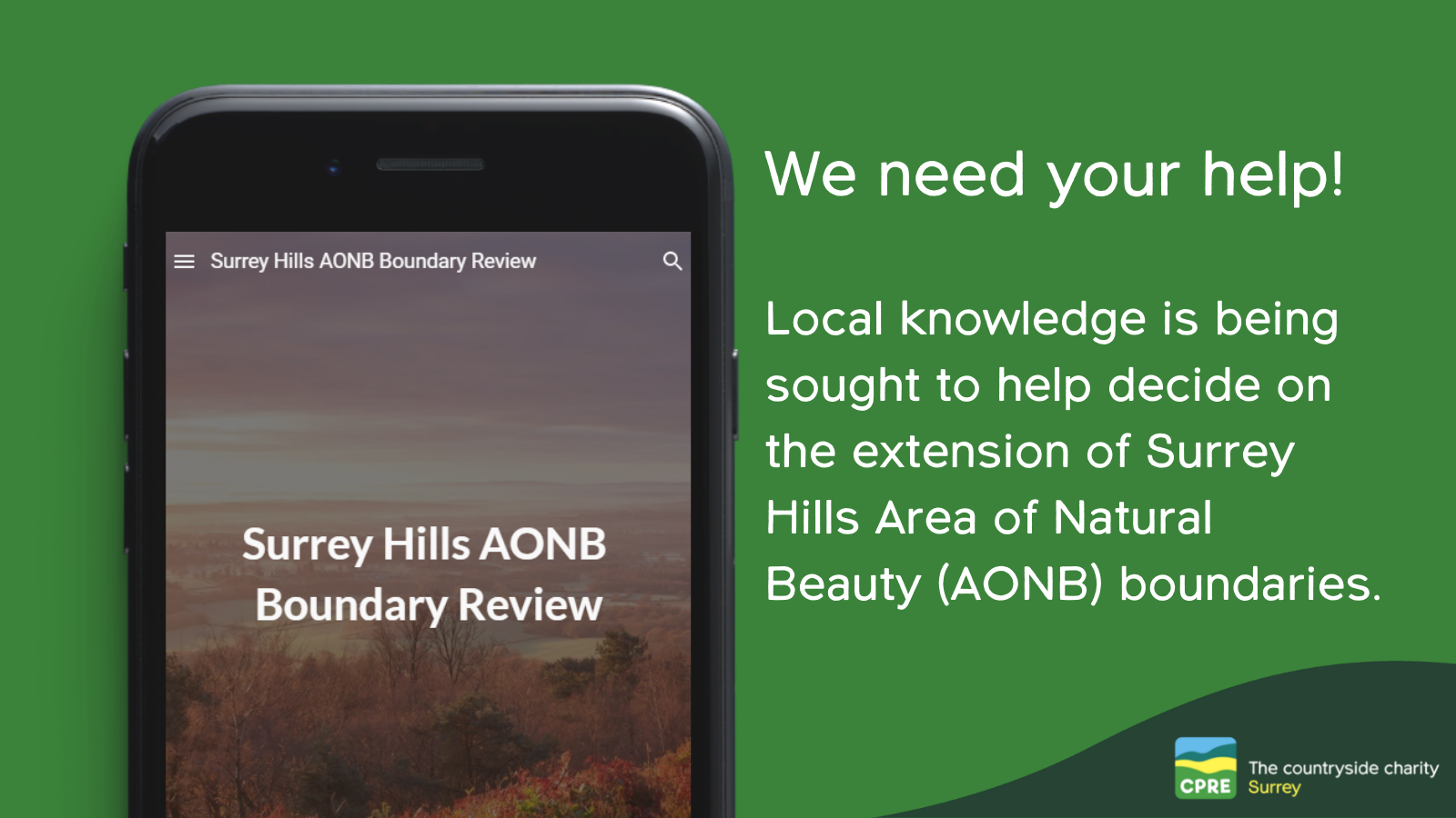 We need your help with the Surrey Hills AONB Boundary Review