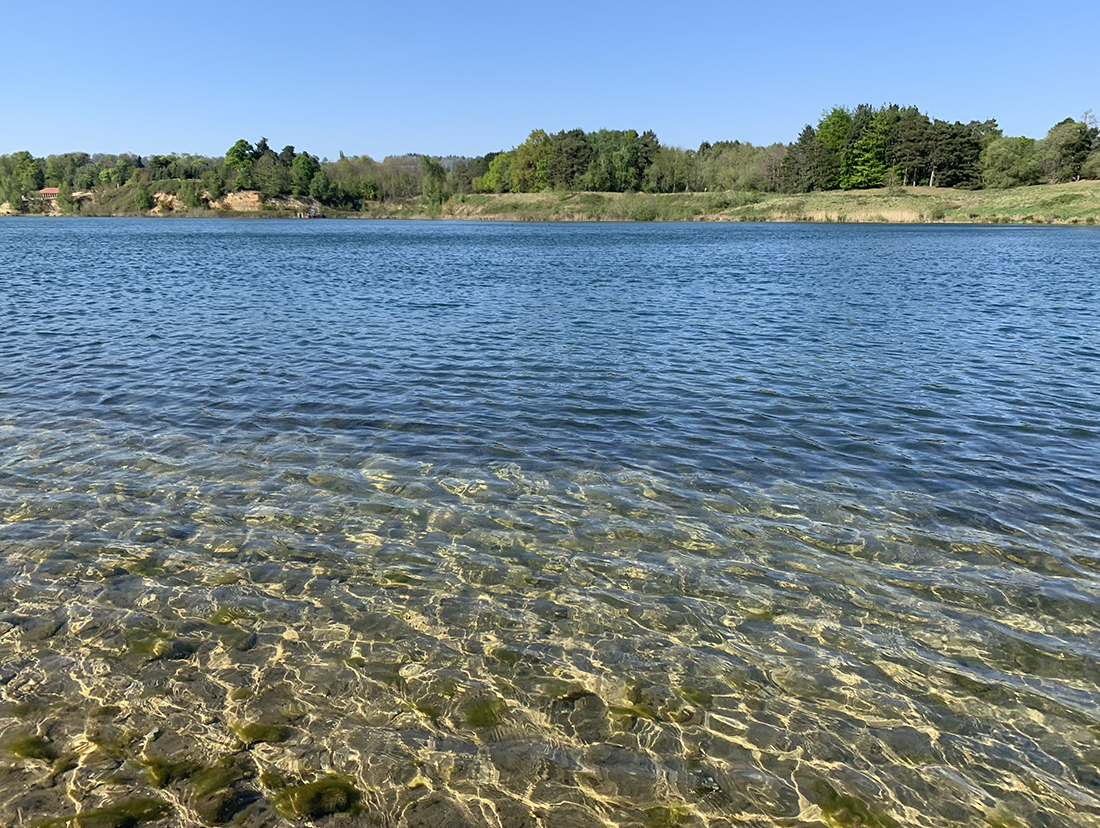 View of the shimmering lake at Buckland Park Lake