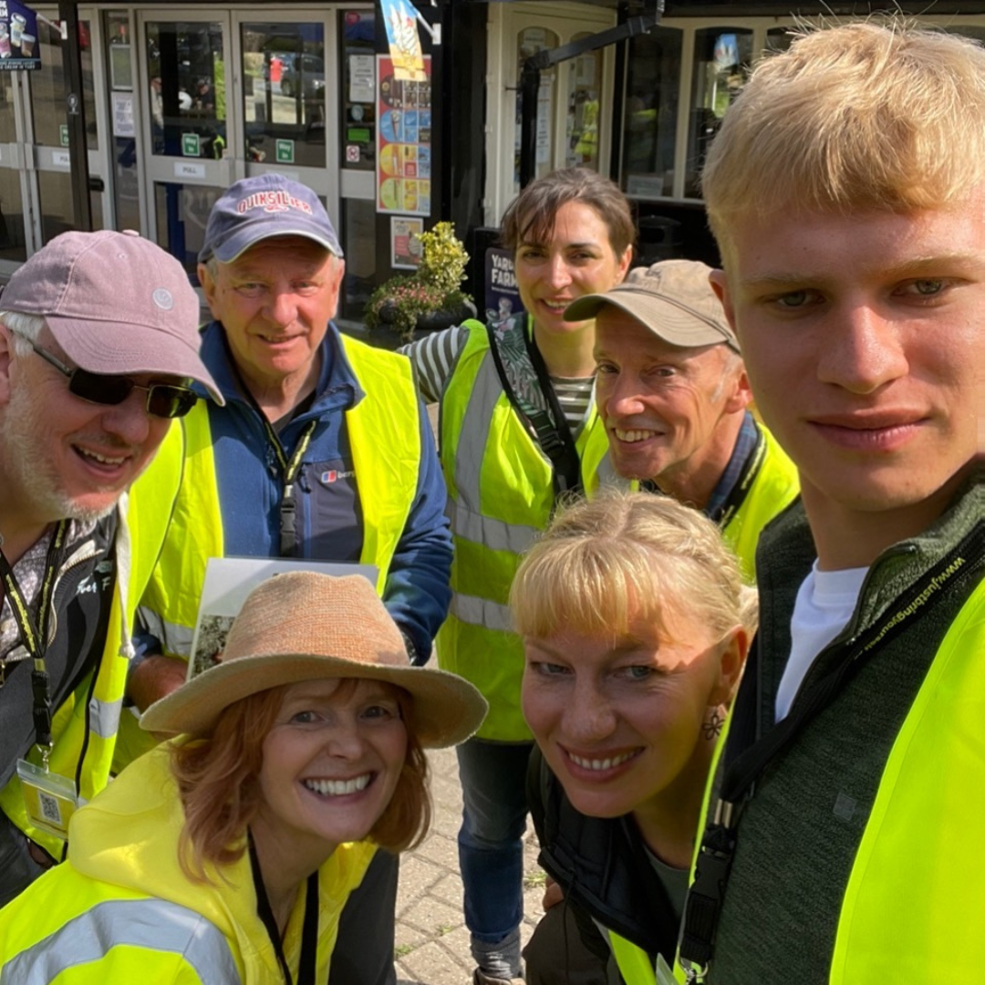 Image of Just Bring Yourself team in High Vis Jackets