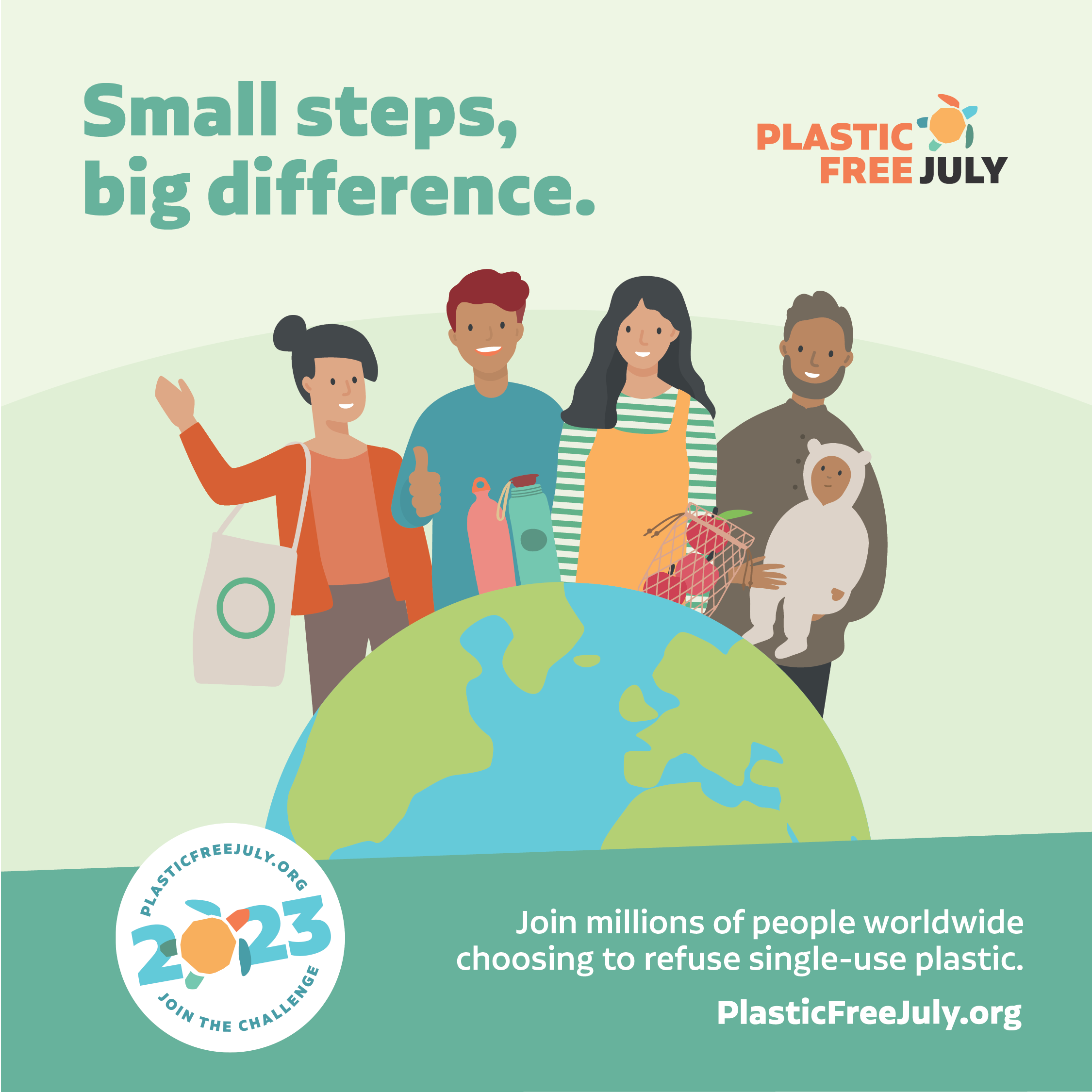 small steps big difference plastic free july