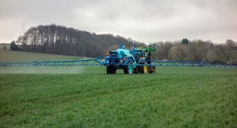 tractor with fertiliser